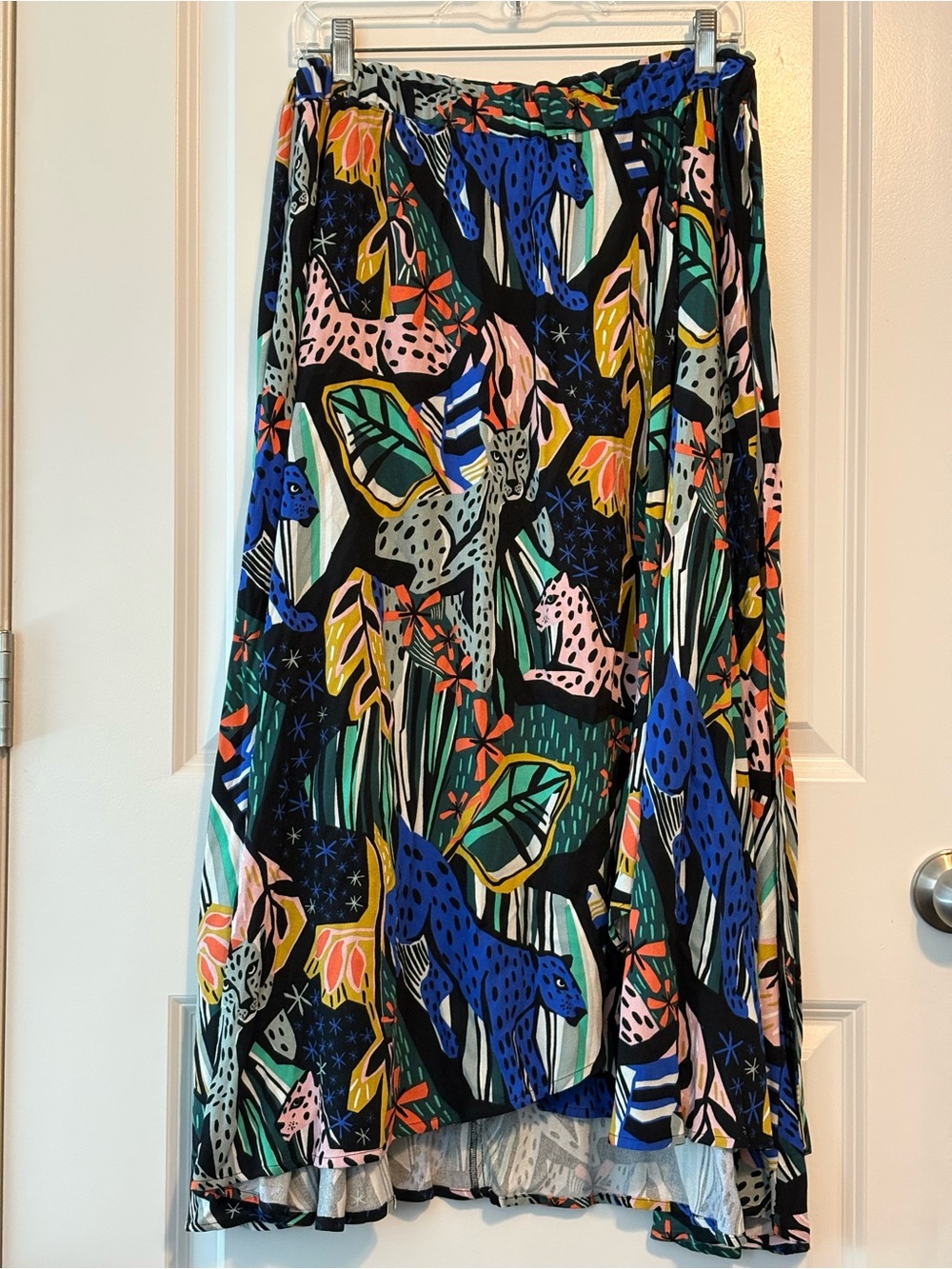 Anthropologie Multicolor Abstract Animal-Cat Print Size Medium Maxi Skirt NWT - Picture 12 of 13